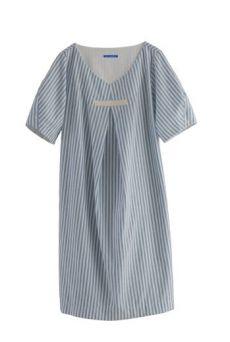 HSS12 CHAMBRAY STRIPE HARBOUR DRESS - BLUE